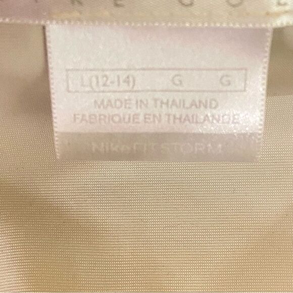 Nike Golf 1-4 Zip Pullover Jacket Performance Wear Tan Drawstring Waist - Picture 7 of 10